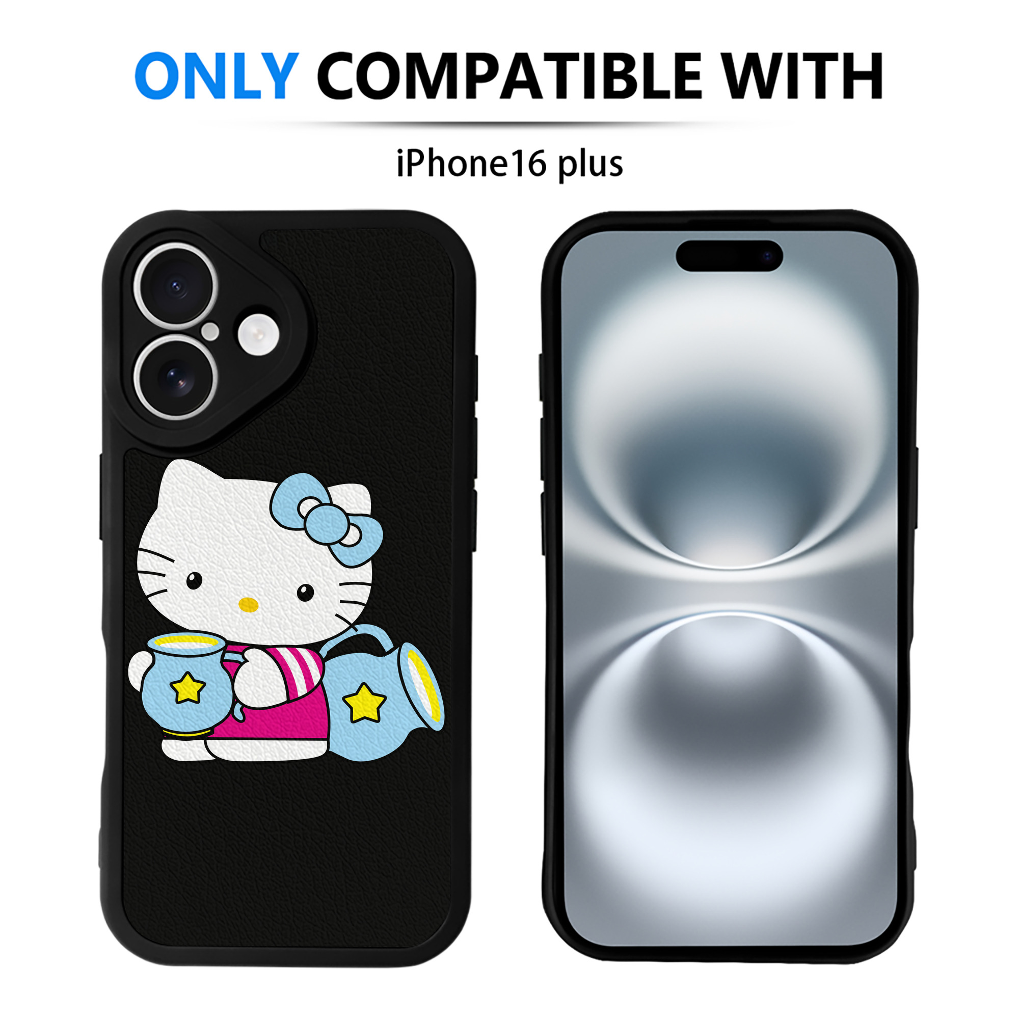 （画像用） Hello Kitty ハローキティ 【iPhone 16シリーズ対応】シリコンスマホケース（レザー調） 材質：シリコン
